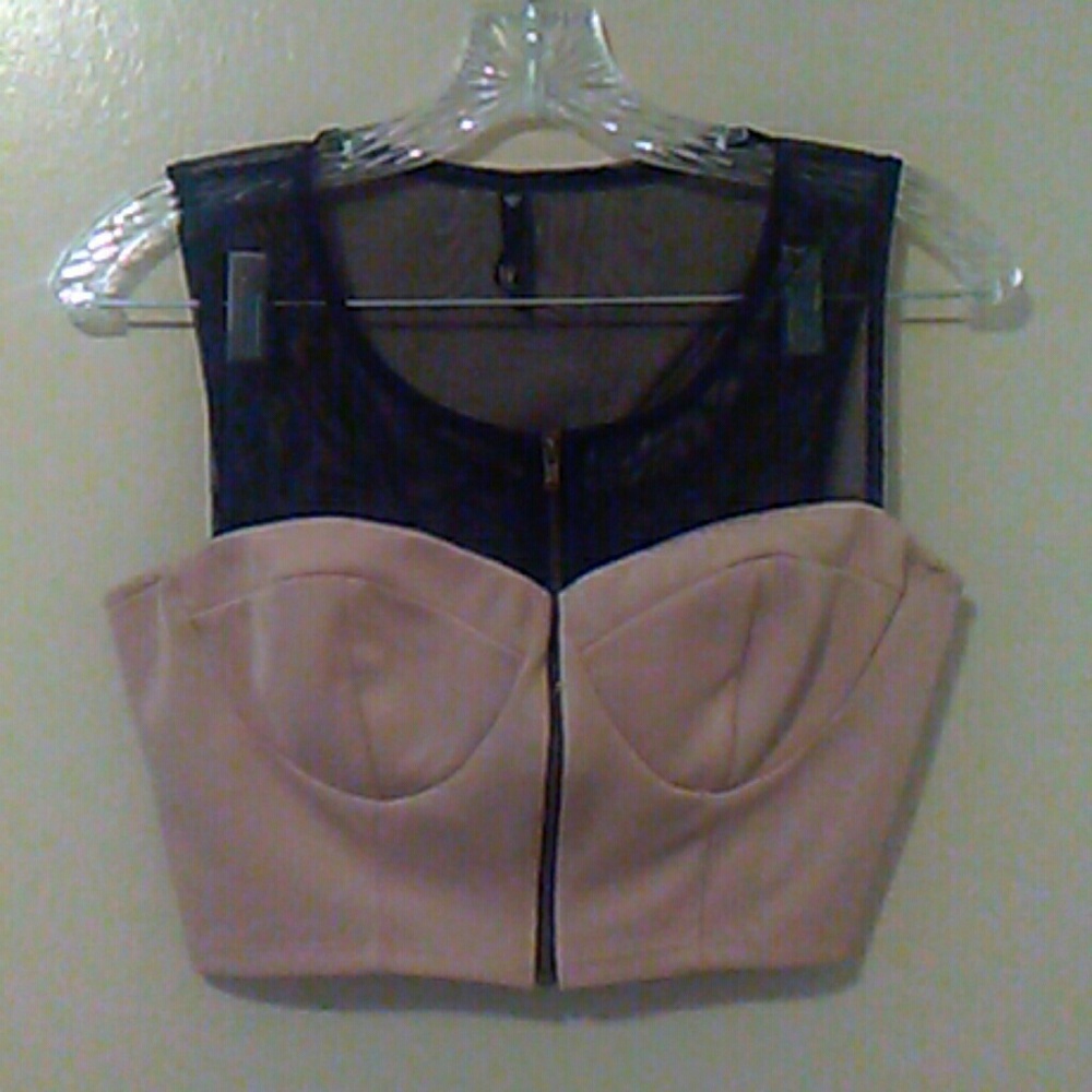 Zip up crop top